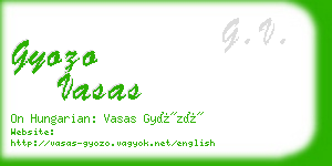 gyozo vasas business card